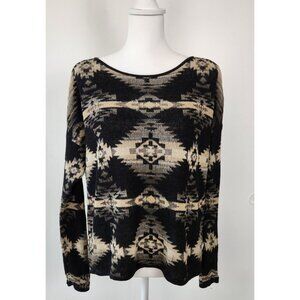 Denim & Supply Ralph Lauren Women's Southwestern Print Lightweight Sweater, Med
